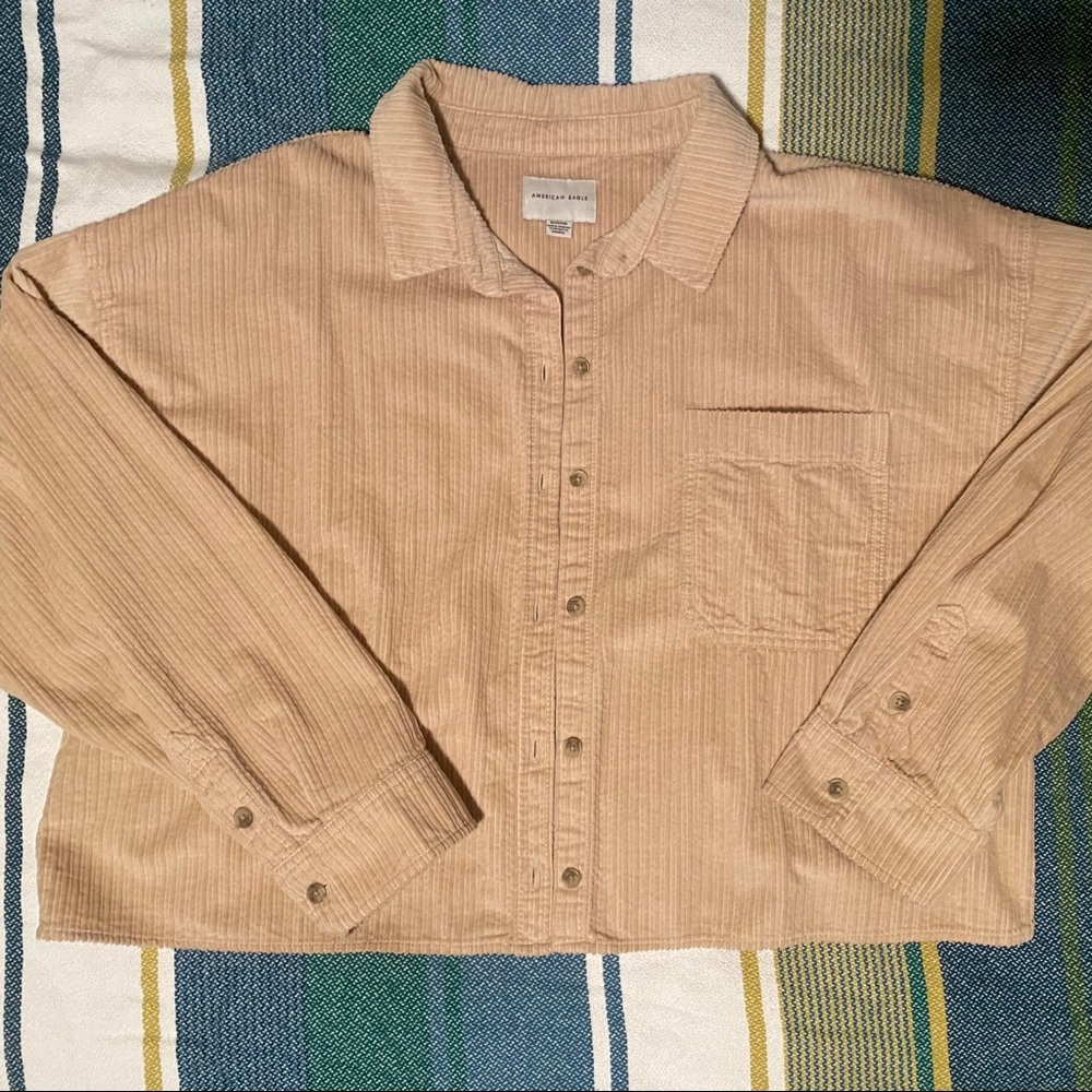 American Eagle Cropped Corduroy Jacket